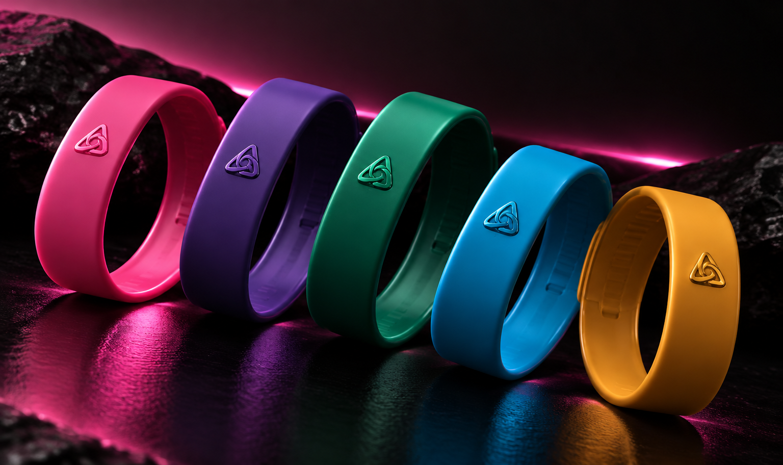 Pulseiras NFC de diferentes Tribos
